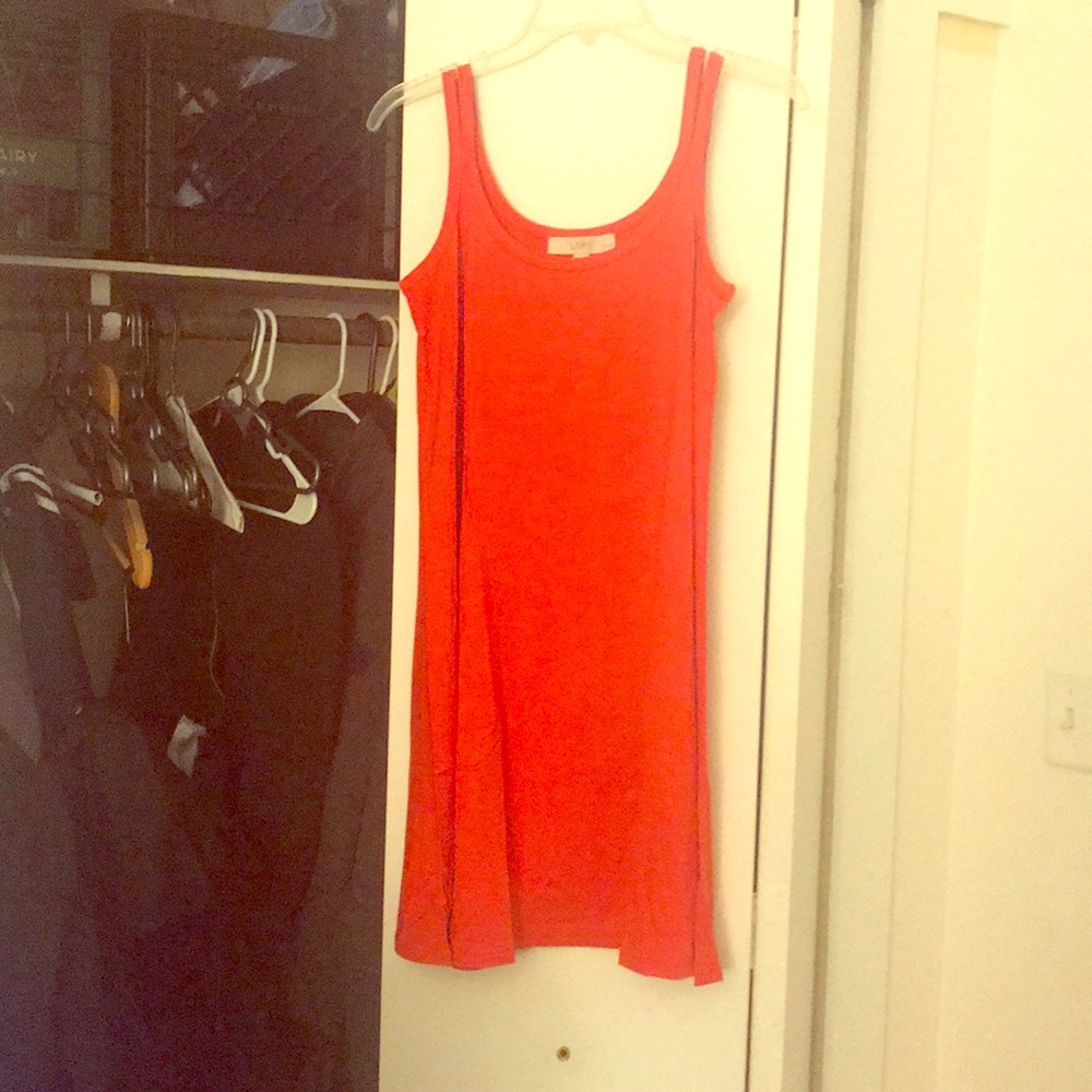 LOFT MP split strap sleeveless swing dress NWT